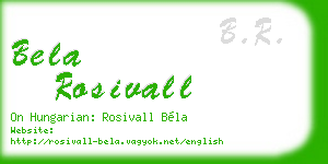 bela rosivall business card